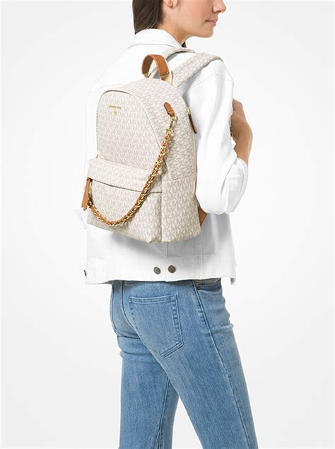 michael kors slater vanilla|Slater Medium Logo Backpack .